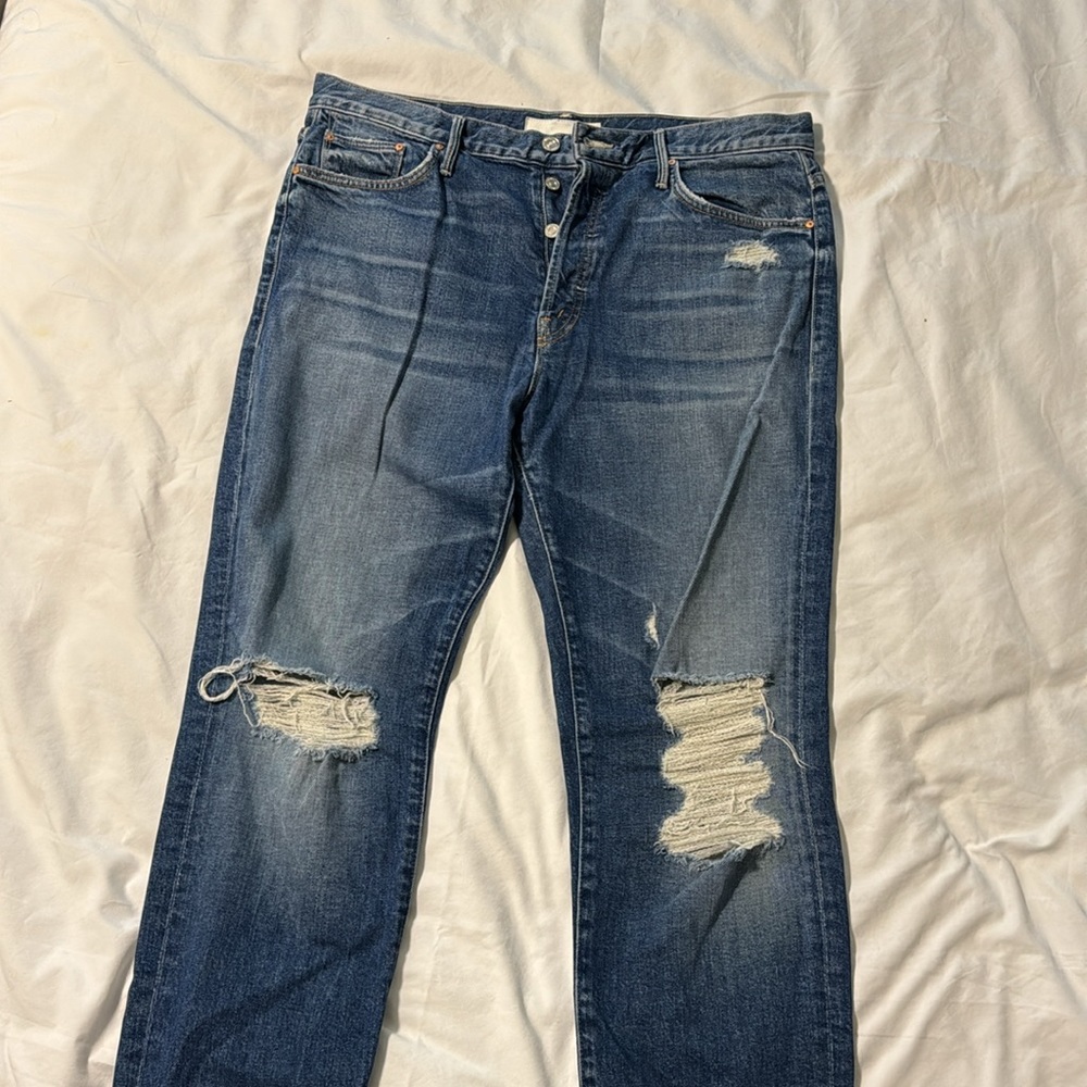 Mother- The Trickster size 32 button fly, distressed